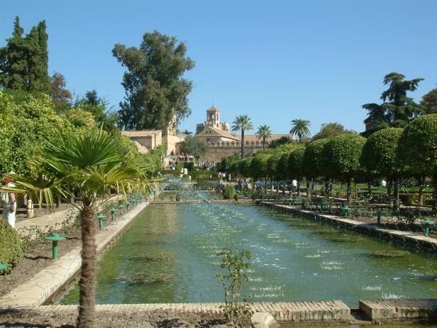 View from the gardens, toward the Royal Palace - Cordoba