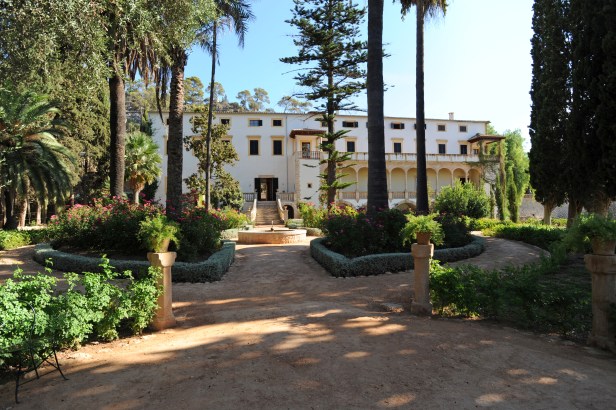 La façade du manoir de la finca Raixa à Bunyola à Majorque